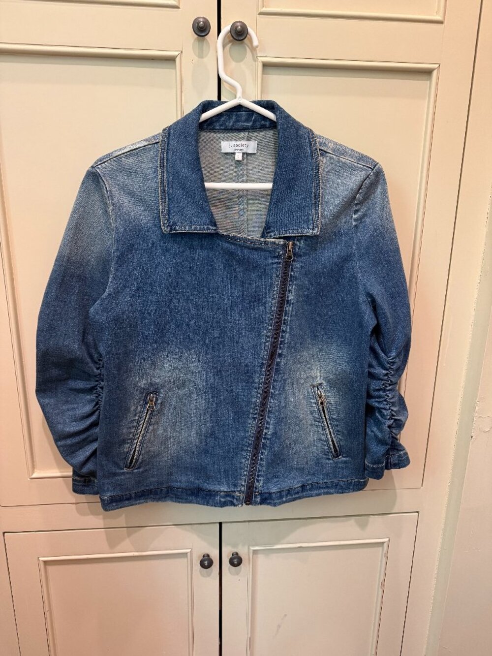 J. Society New York off center Blue Jean Jacket